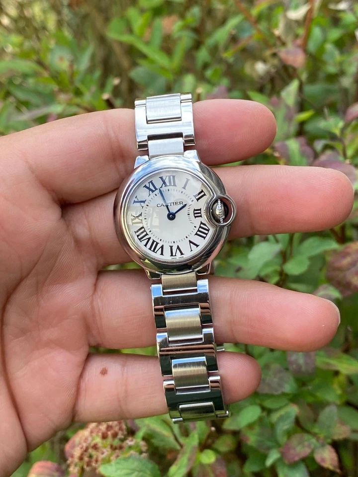 Cartier Ballon Bleu W69011z4 SS Cream Dial Quartz Ladies Watch 28mm - Image 1 of 4