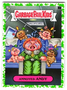 Annoyed Andy GPK 2021 Garbage Pail Kids Go On Vacation - Exact Card Shown Green - Bild 1 von 2