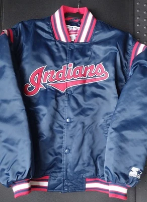 VINTAGE Starter Cleveland Indians Jacket Youth Large Blue MLB  - Image 1 of 3