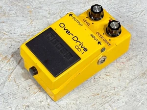 Pedale Overdrive Boss OD-1 1983 Usato Nero, NEC C4558C JUNK - Foto 1 di 5