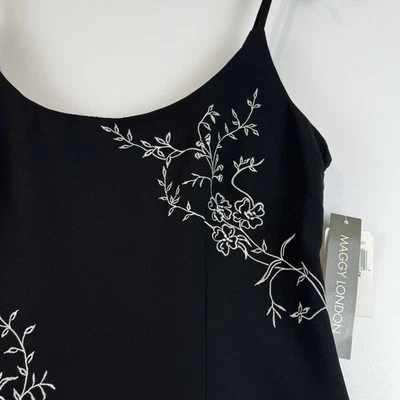 Nuevo con etiquetas Vestido Maggy London Para Mujer Negro Bordado Vaina Ocasión Especial Talla 12 Foto 1 de 4
