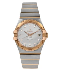 Omega Constellation 123.20.35.20.52.002 18K Gold Steel Diamonds 35MM Men's Watch - Picture 1 of 12