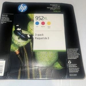 Genuine HP 952XL High-Yield Cyan/Magenta/Yellow 3-pk color Ink Cartridges 3/2024 - Picture 1 of 6