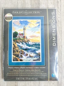 Dimensions Gold Collection Cross Stitch Kit Rocky Point #3895 Lighthouse Ocean - Bild 1 von 7