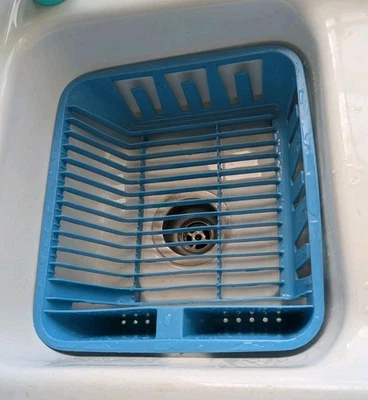 Rubbermaid Azul En Fregadero Plato Enjuague Secado Estante Escurridor Bandeja 6049 De Colección Foto 1 de 2