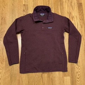 Patagonia Marsupial Snap Fleece Pullover Jacket Women’s Medium Purple 26010 - Picture 1 of 10