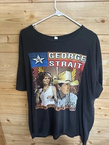 Vintage 2001 George Strait Reba McEntire Rap Tee Shirt XXL Country Music Tour - Picture 1 of 2