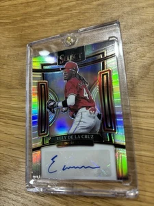 ELLY DE LA CRUZ AUTO 2024 Panini Select Baseball Reds Silver Prizm Auto 🔥 - Picture 1 of 4