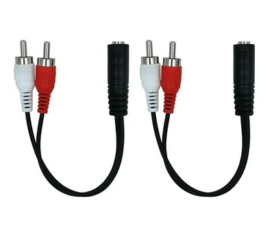 AILTECK 🎧 Dual RCA Male to 3.5mm Stereo Audio Adapter Cable Plug Cord 🎶