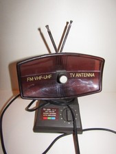 Labtec TV-4 VHF/UHF/FM - Vintage Indoor Antenna with Amplifier - Untested As-Is