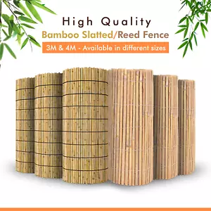 3M/4M Garden Fence Panel Bamboo Slat Reed Screening Rolls Fencing Privacy Screen - Picture 1 of 28