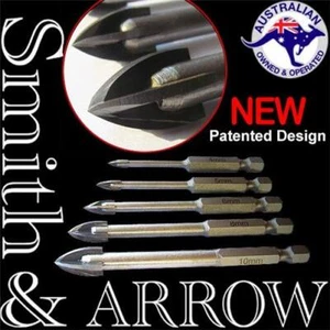 TILE DRILL BIT CERAMIC BRICK PORCELAIN GLASS SPEAR HEAD SHANK: 3mm 5mm 6mm 8 12 - Picture 1 of 30