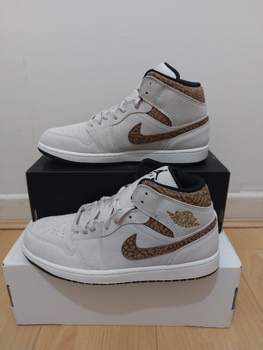 Nuovo Jordan 1 MID SE elefante marrone uomo UK TAGLIA 11 5 EU 47