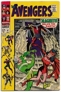 🔥Avengers #47 (Marvel 1967) ** 1st Dane Whitman * Magneto Kids Origin * Fine 🔥 - Picture 1 of 2