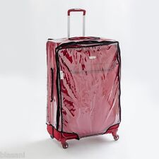 Fashion Travel Dachshund & Chips Pink Luggage Suitcase Protector Washable Baggage Covers 