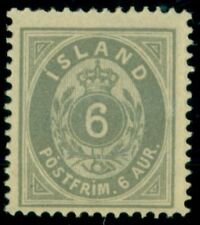 ICELAND #10 (11) 6aur gray, og, NH, VF, Facit $480.00