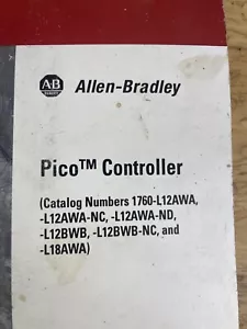 Pico Book PLC User Manual Allen Bradley Rockwell AB Controller 1760-L12 - Picture 1 of 11