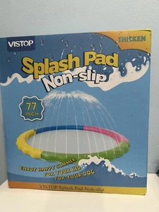 VISTOP Non-Slip Splash Pad for Kids and Dog Thicken Sprinkler Pool Summer Out... - Picture 1 of 2
