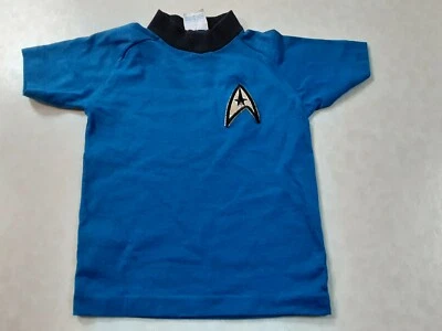 Childs Vintage Star Trek TOS Blue Shirt 1975 Short Sleeve Donmoor 1975 - Image 1 of 4