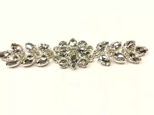 APPLICAZIONE GIOIELLO con pietre crystal white cm 15 circa - Imagen 1 de 2