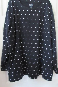 CROFT & BARROW Gr. 4X extra weich Baumwolle/Poly dunkelblau Top Bluse Shirt Tunika - Bild 1 von 3
