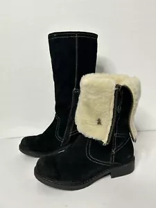 Manas Design Perlita schwarz Leder umklappbar Fell gefütterte Stiefel EU 36 Damen 6 - Bild 1 von 10