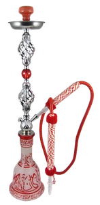 34" Tall Premium Arabic Winds Red Hookah with Egyptian Style Hose - Picture 1 of 2