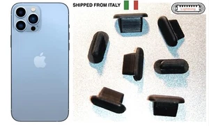 7x BOUCHON CACHE ANTI-POUSSIERE POUR PRISE CHARGE IPHONE 13 / 13 Mini / 13 Pro - Zdjęcie 1 z 1