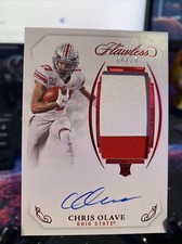 2022 Flawless Collegiate Vertical RPA Ruby 4/20 Chris Olave Rookie Patch Auto RC