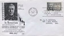 Canada 1967  FDC #474  single stamp   GEORGE VANIER  - Governor-General  