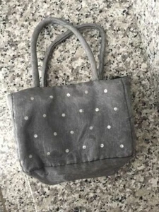"Esprit" Tasche aus Stoff mit Pailletten, Stoffhenkel grau - Bild 1 von 5