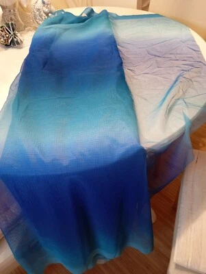 Netzstoff Blau 8x 1,40cm Meterware Nähbedarf - Bild 1 von 4