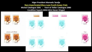 Liberia 1999 Niger President Mamadou Tandja Set x3 Imperf Bloc MNH - Picture 1 of 4