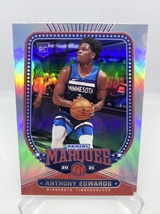 ANTHONY EDWARDS 2020-21 Panini Chronicles MARQUEE SILVER HOLO RC #254. Minnesota