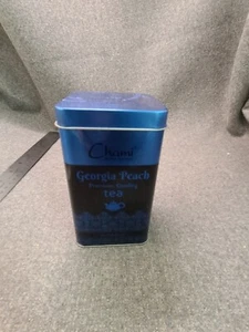 Chami Empty Collectible Tin Georgia Peach Tins Only Blue, Silver & Black - Picture 1 of 6
