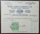1930 Henry Hart & Company, House Furnishers, Bench & Snargate St, Dover Invoice