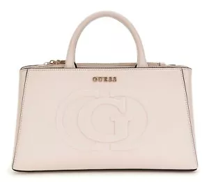 Borsa a mano Guess Eco Mietta Small Society Satchel borsa Stone beige nuova - Foto 1 di 2