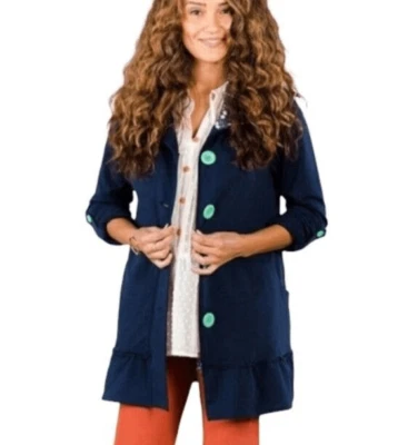 Chaqueta para mujer Matilda Jane pequeña S azul Million Little Things manga con lengüeta enrollable Foto 1 de 4