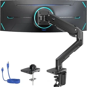 Heavy Duty Monitor Arm for 49 inches Screens up to 35 lbs,Aluminum Ultrawide - Picture 1 of 7