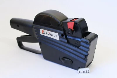 Blitz C6 Preisauszeichner 1-Zeiler (6 Ziffern) mit Etiketten, Handauszeichner