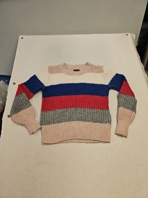 Abercrombie And Fitch Women’s Striped Sweater Pink  Small Y2k  — 第 1/4 张图片