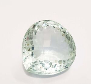 77.20 Carat Aquamarine Heart Shape Aquamarine Glass Field Faceted Gemstone