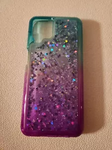 Cell Phone Case For Samsung A12 Case Rhinestone Quicksand Glitter Sparkle Hearts - Picture 1 of 5