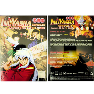 Inuyasha + The Final Act + 4 filmy kompletny serial telewizyjny angielski dub anime DVD