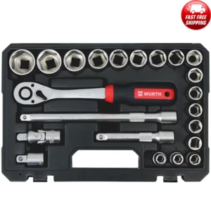 Würth® Red Stripe 22-teilig 1/2 Zoll Antrieb Steckschlüsselsatz metrisch 10 - 32 mm 5763112022 - Bild 1 von 3