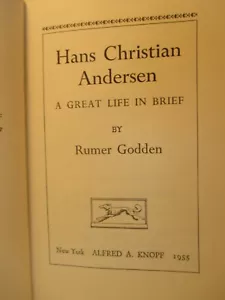 biography / folklore HANS CHRISTIAN ANDERSEN by RUMER GODDEN 1955 1st Ed hc - Picture 1 of 4