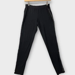 Tory Burch Heavy Metal Leggings Womens S Bikercore Gothcore Pants Retro Y2K Rock - Picture 1 of 19