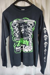 Camisa De Colección Rob Zombie Blood Mania Calavera Negra Manga Larga Adulto Mediana - Imagen 1 de 11