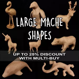 Large Decopatch Animals Dinosaurs Paper Papier Mache Blank Craft Shapes - Picture 1 of 59