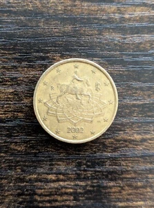 Very Rare Coin 2002 Marcus Aurelius 50 euro cent Italy Great Condition - Picture 1 of 2